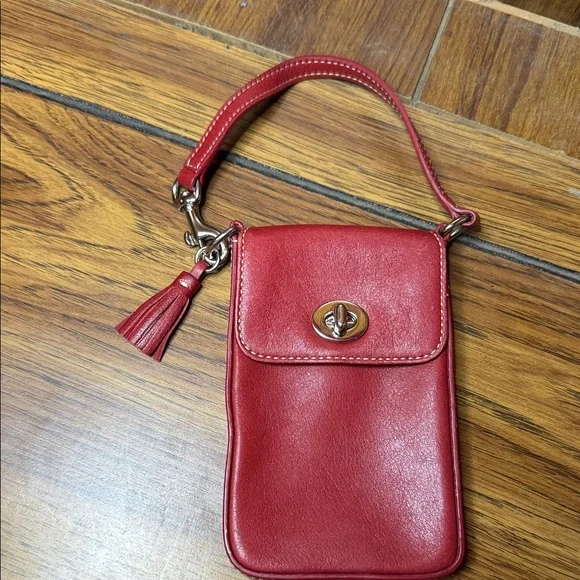 Coach Red Mini Pouch - Picture 1 of 7